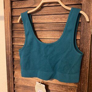 C'est Moi Ribbed Reversable Bamboo Bralette "Emerald"